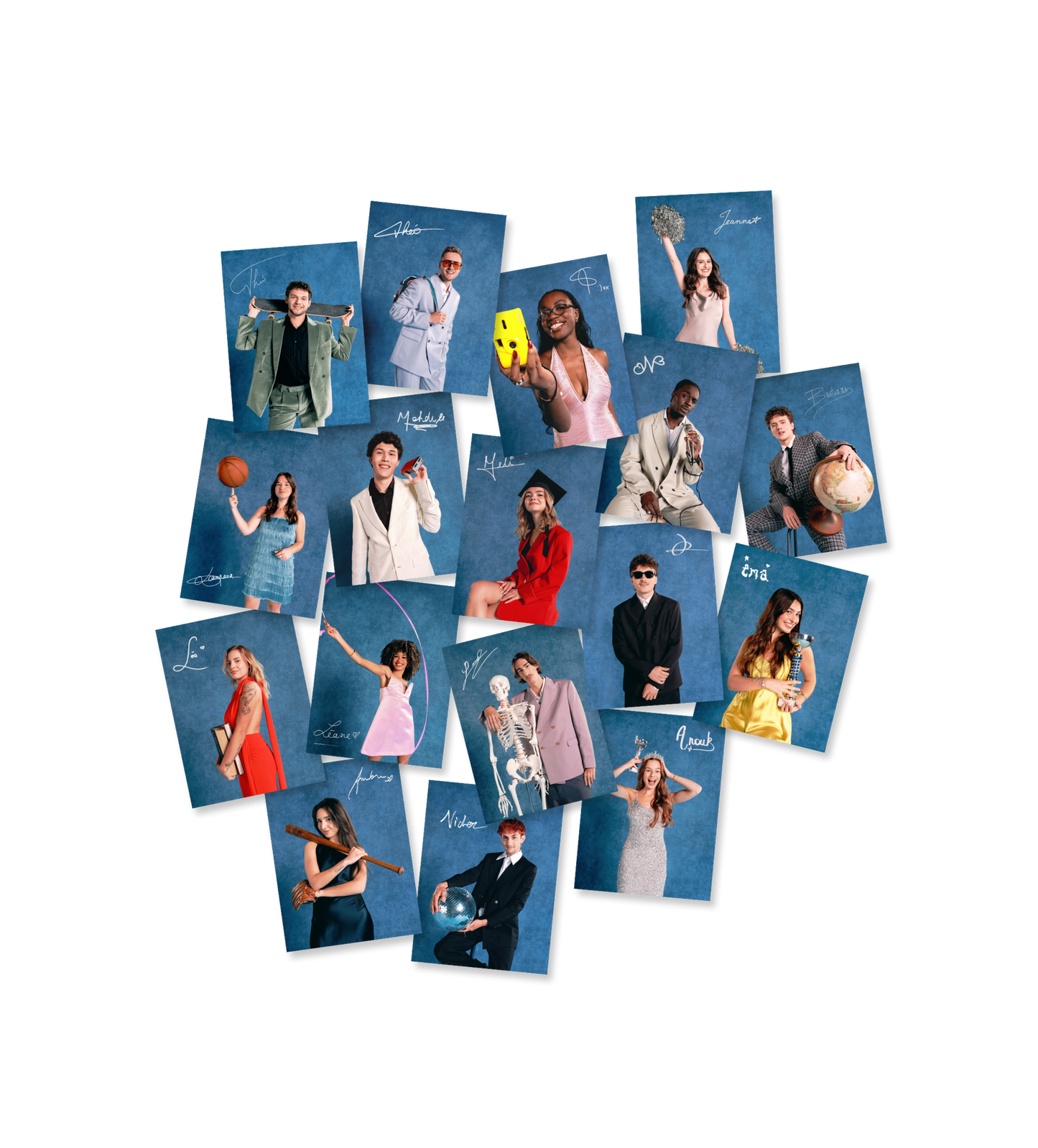 Lot de 17 photos dédicacées