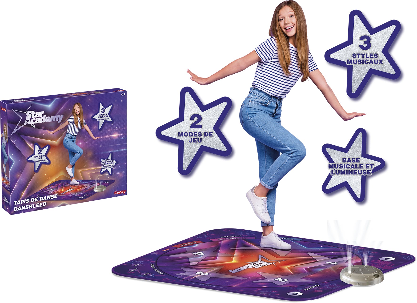star academy jeux lansay micro tapis de danse journal de star jeu de société lansay violet boutique officielle gris violet rose noir starac couleur stracademylaboutique