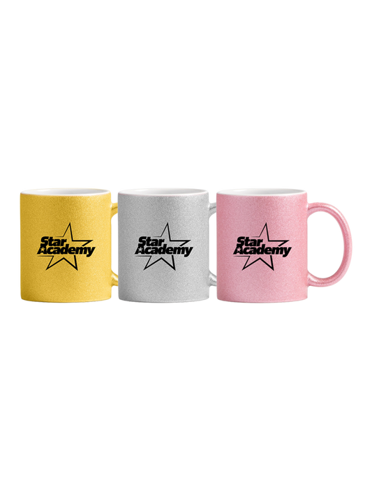 Lot de 3 mugs pailletés