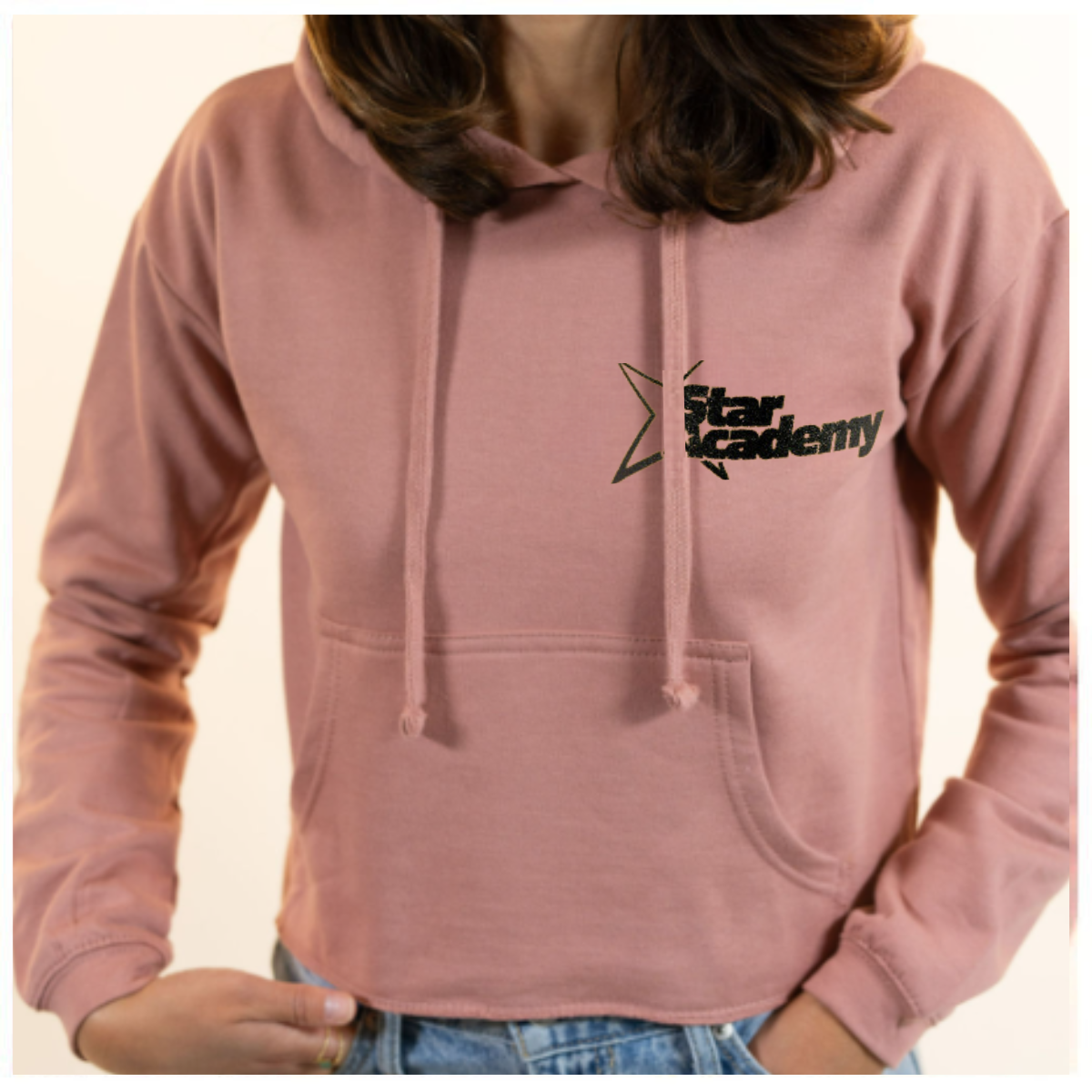 Star academy crop top hoodie boutique officielle gris violet rose noir starac couleur staracademylaboutique