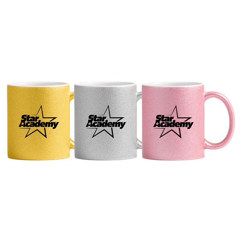 Lot de 3 mugs pailletés