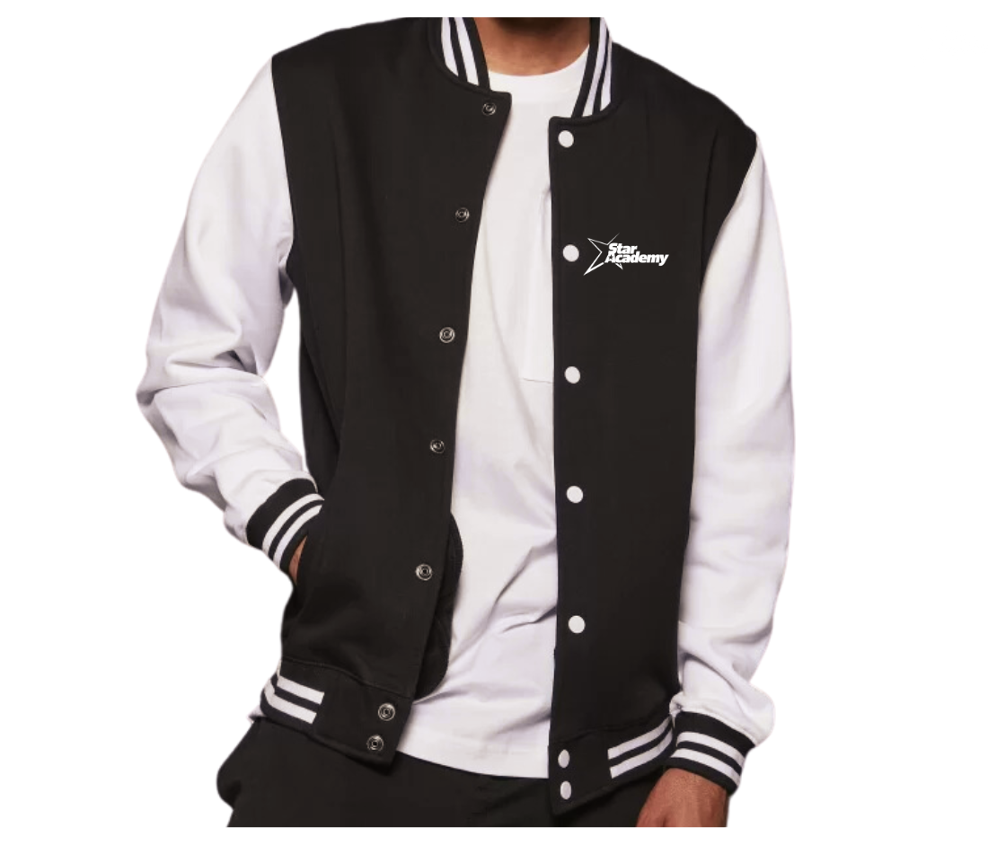 veste college star academy star ac 2023 prime noir blanc