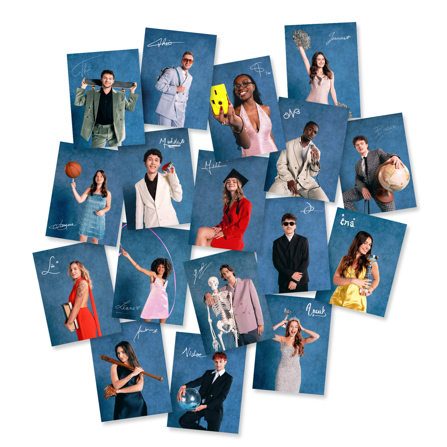 Lot de 17 photos dédicacées