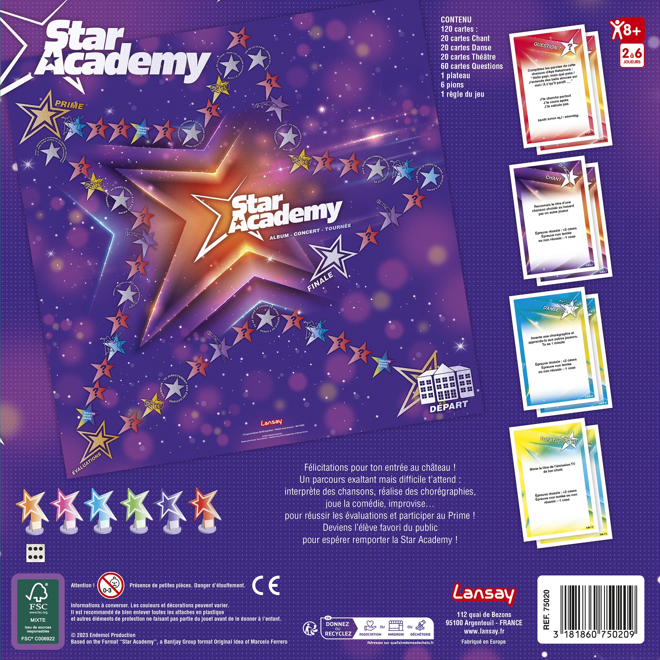 Jeux de plateau star academy - Lansay